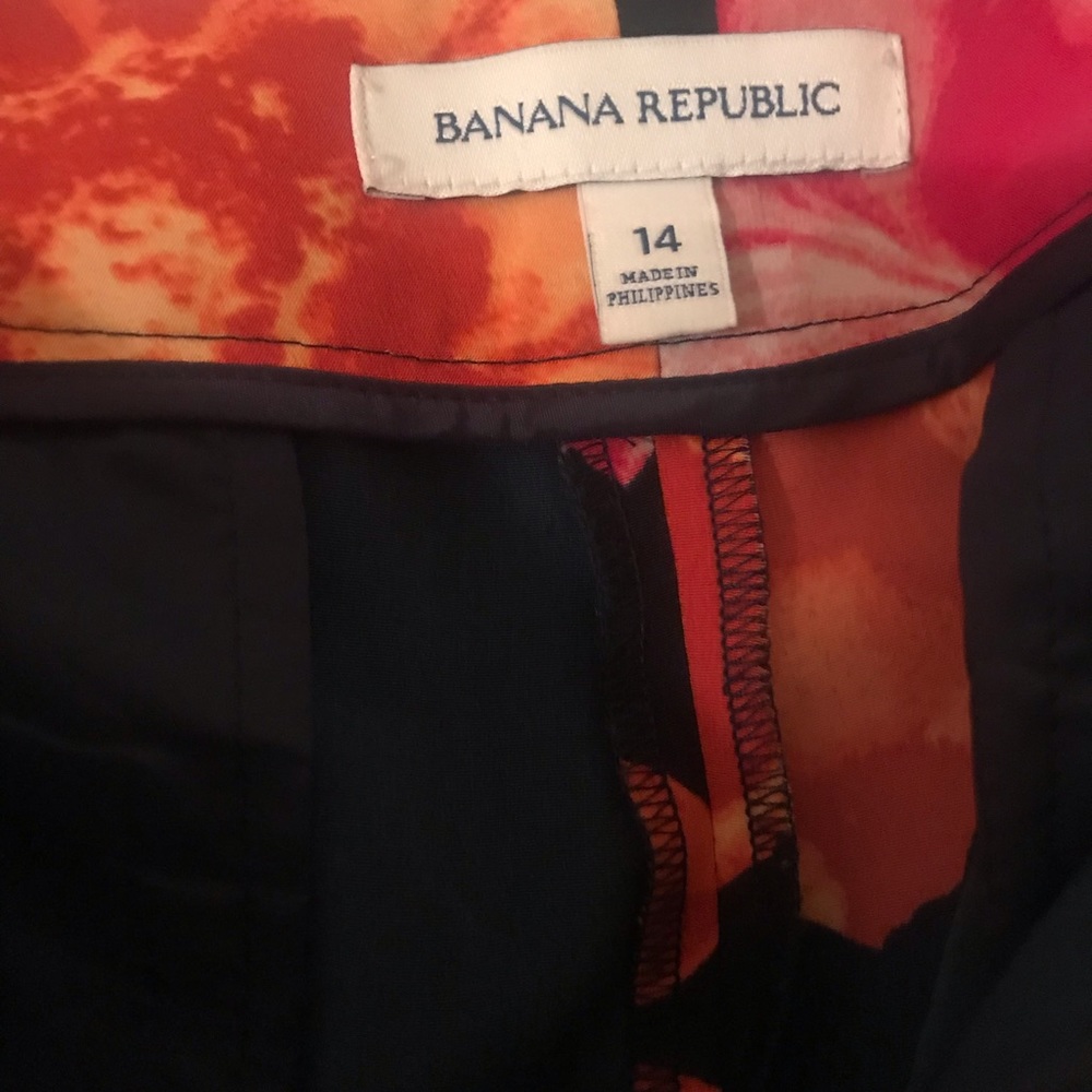 Banana republic floral summer wide leg pants